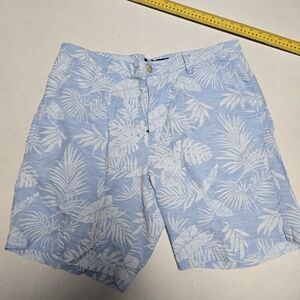 Chaps Light Blue Tropical Print Men Shorts